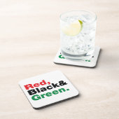 Rood, zwart en groen. drankjes onderzetter (Rechterzijde)