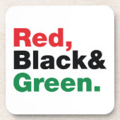 Rood, zwart en groen. drankjes onderzetter (Voorkant)