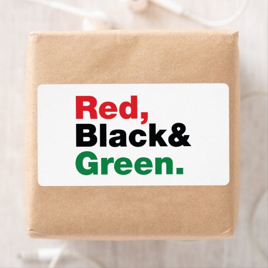 Rood, zwart en groen. etiket (Insitu)