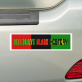 Rood, zwart en groen gebanner vieren bumpersticker (Op auto)