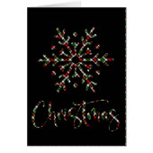 Rood, zwart en groen geplakt snowflake (Voorkant)