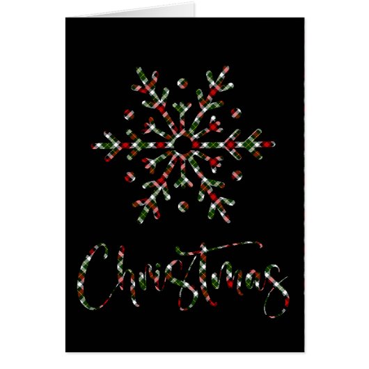 Rood, zwart en groen geplakt snowflake (Voorkant)