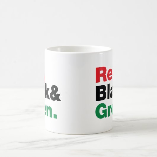 Rood, zwart en groen. koffiemok (Center)