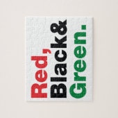 Rood, zwart en groen. legpuzzel (Verticaal)