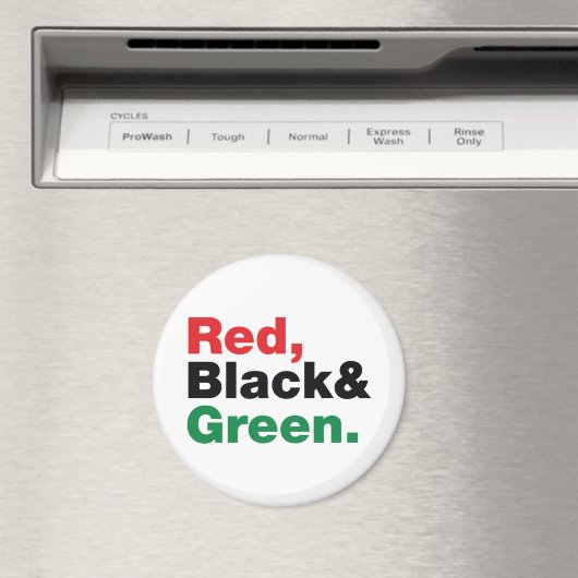 Rood, zwart en groen. magneet (Insitu (Vaatwasser))
