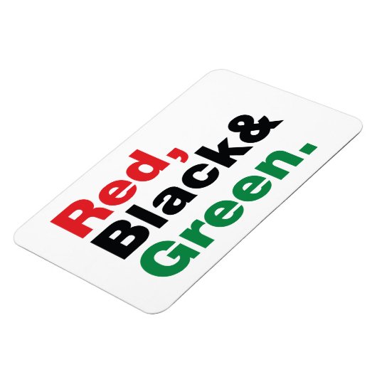 Rood, zwart en groen. magneet (Linkerzijde)