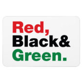 Rood, zwart en groen. magneet (Horizontaal)