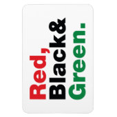 Rood, zwart en groen. magneet (Verticaal)