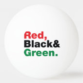 Rood, zwart en groen. pingpongbal (Achterkant)
