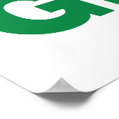 Rood, zwart en groen. poster (Hoek)