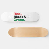 Rood, zwart en groen. skateboard (Horizontaal)