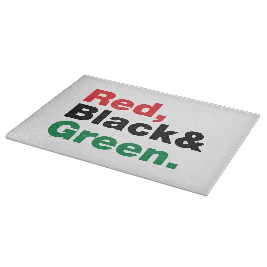 Rood, zwart en groen. snijplank (Hoek)
