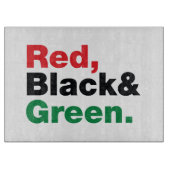 Rood, zwart en groen. snijplank (Voorkant)