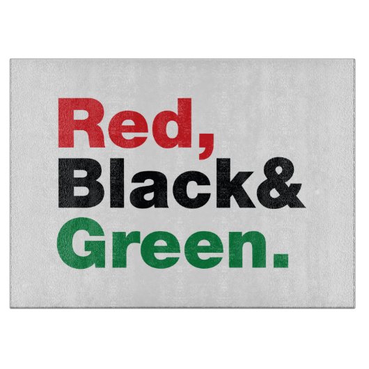 Rood, zwart en groen. snijplank (Voorkant)