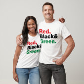 Rood, zwart en groen. t-shirt (Unisex)