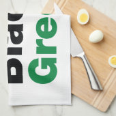 Rood, zwart en groen. theedoek (Quarter Fold)