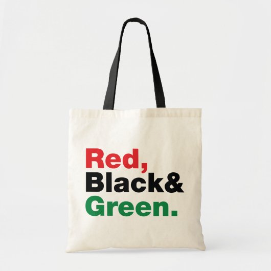 Rood, zwart en groen. tote bag (Voorkant)