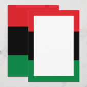 Rood Zwart en Groen Uitnodigingen & Aankondigingen (Voorkant / Achterkant)