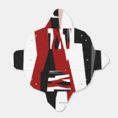 Rood zwart en wit abstract bedankdoosjes (Uitgevouwen)