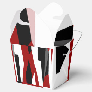Rood zwart en wit abstract   bedankdoosjes