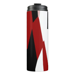 Rood zwart en wit abstract thermosbeker