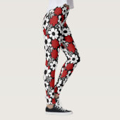 Rood, zwart en wit bloemen grillig leggings (Rechts)