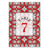 Rood, zwart en wit bruiloft kaart (Achterkant)