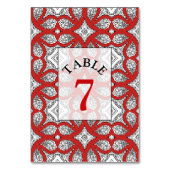 Rood, zwart en wit bruiloft kaart (Voorkant)