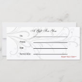 Rood, zwart en wit Chic-cadeaubonnen (Achterkant)