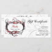 Rood, zwart en wit Chic-cadeaubonnen (Voorkant / Achterkant)