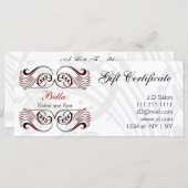 Rood, zwart en wit Chic-cadeaubonnen (Voorkant / Achterkant)