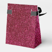 Rood Zwart en Wit Chique Moderne Bruiloft Glitter Bedankdoosjes (Achterkant)