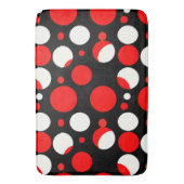 Rood Zwart en Wit Cirkelpatroon Badmat (Voorkant Verticaal)
