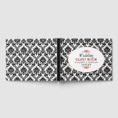Rood, Zwart en Wit Damasgordijn Gastenboek (Volledig)
