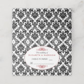  Rood, Zwart en Wit Damasgordijn Plaatskaartje (Buitenkant ongevouwen)