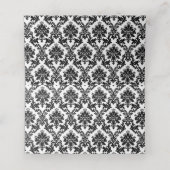  Rood, Zwart en Wit Damasgordijn Plaatskaartje (Binnenkant ongevouwen)