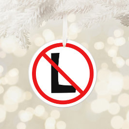 Rood Zwart en Wit Geen L Keramisch Ornament