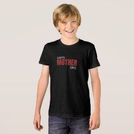 Rood, zwart en wit geometrisch pixelpatroon Tri-Blend shirt