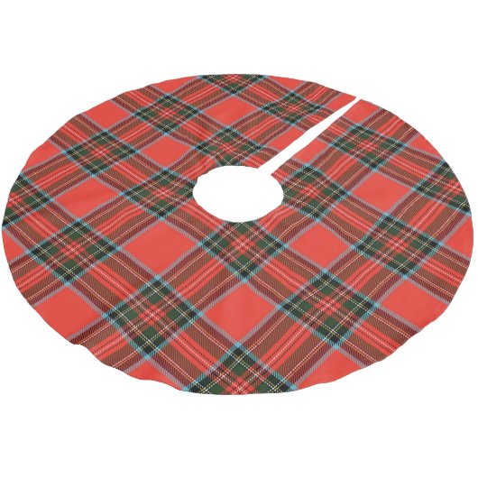 Rood zwart en wit geruit patroon kerstboom rok (Gekanteld)