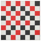 Rood Zwart en Wit Geruit Stof (Swatch)