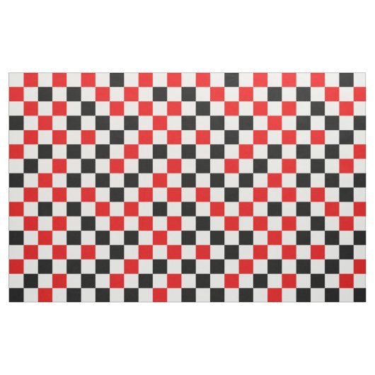 Rood Zwart en Wit Geruit Stof (Fat Quarter)