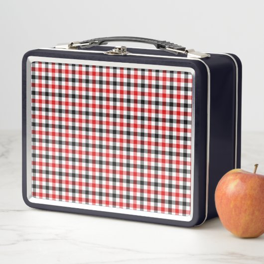 Rood Zwart en Wit Gingham Karo (In situ)
