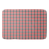 Rood Zwart en Wit Gingham Karo Badmat (Voorkant)