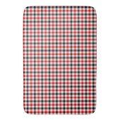 Rood Zwart en Wit Gingham Karo Badmat (Voorkant Verticaal)