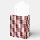 Rood Zwart en Wit Gingham Karo Bedankdoosjes (Geopend)