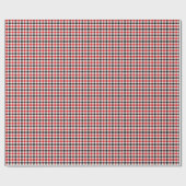 Rood Zwart en Wit Gingham Karo Cadeaupapier (Vlak)