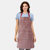 Rood Zwart en Wit Gingham Karo Schort (Gedragen)