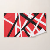 Rood, Zwart en Wit Grafisch Bad Handdoek (Handdoek)