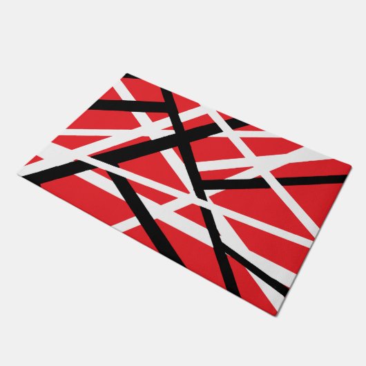 Rood, Zwart en Wit Grafisch Deurmat (Schuin)