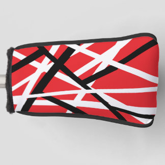 Rood, Zwart, en Wit Grafisch Golfheadcover